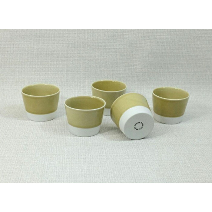 【ふるさと納税】【波佐見焼】esカップ 黄磁釉S5個組 【西海陶器】5 45372 | ギフト 陶器 touki おしゃれ 伝統 人気 おススメ 長崎県 長崎 九州 ふるさと 納税 故郷納税 返礼品 支援 波佐見焼き はさみやき はさみ焼き 陶磁器 雑貨 焼き物 ボウル