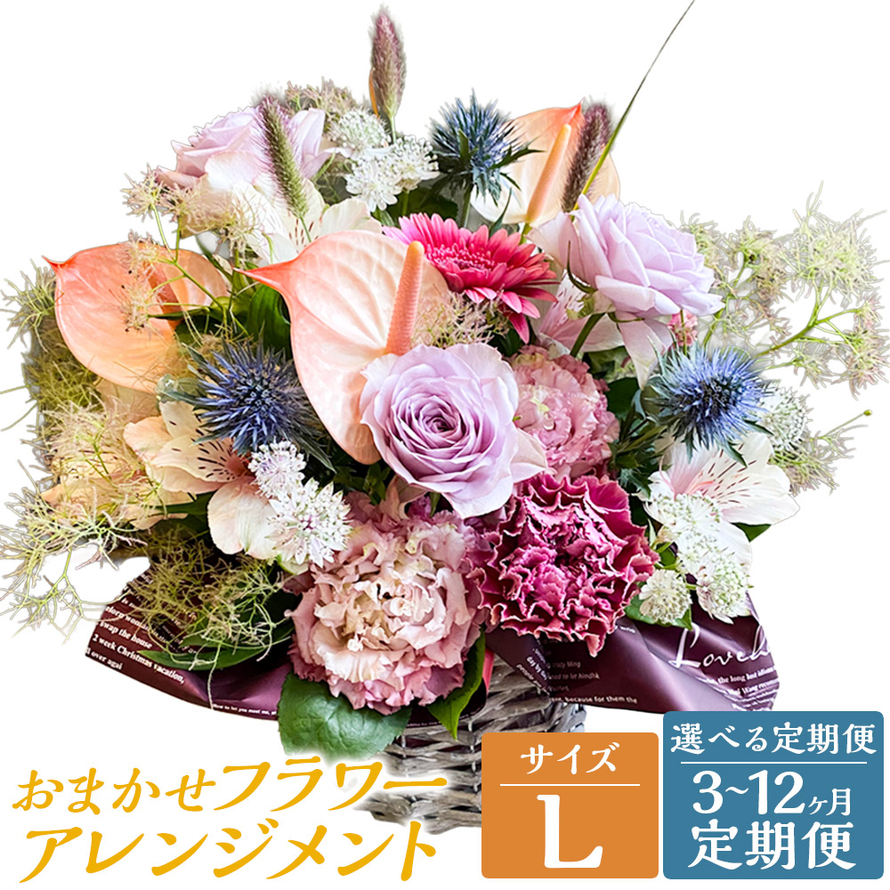 【ふるさと納税】【選べる定期便】おまかせ御花申し合わせ 【L】 3ヶ月/6ヶ月/12ヶ月 定期便 お花 花 胸花 時期 御花 申し合わせ 生まれ落ちる日 一緒になる祝する日 差し上げ物 呉れて遣る 母の日 クリスマス 九州 長崎県 長崎市 貨物輸送無料