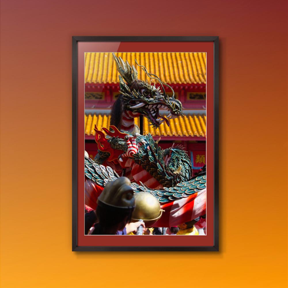 【ふるさと納税】【額装写真】【孔子祭 玉追いの龍】画寸A3ノビサイズ 宮崎博行 木製フレーム 長崎孔子祭 龍踊り 祭り おまつり 壁掛け 額入り 額装込 インテリア おしゃれ リビング 玄関 オフィス 雑貨 文化 旅行 長崎県 長崎市 送料無料