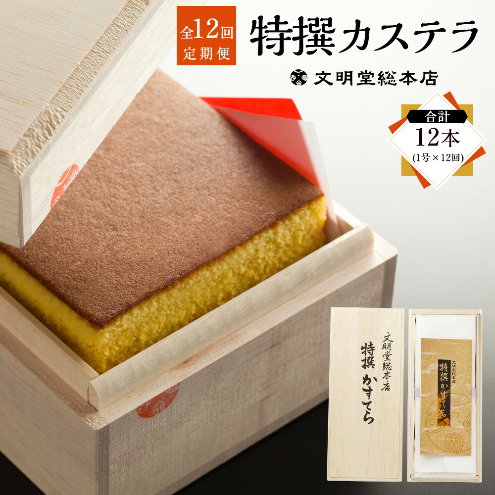 【ふるさと納税】【全12回定期便】特撰カステラ1号 580g &times;12回 かすてら 和三盆糖 上白糖 グラニュー糖 ざらめ糖 南蛮卵 スイーツ 和菓子 お菓子 長崎県 長崎市 送料無料｜長崎県長崎市