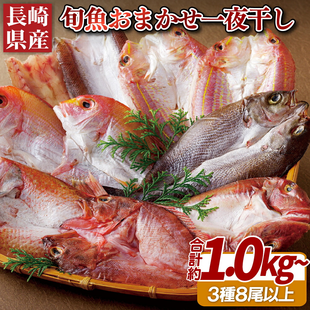 【楽天市場】【ふるさと納税】 【 産地直送 】 旬の魚 おまかせ 一夜干し 1kg セット ( 3種 8尾 以上 ) 長崎県産 冷凍 赤 カマス のどぐろ レンコダイ クロムツ カサゴ イサキ 鯛 真鯛 アマダイ サヨリ 等お任せ 干物 ひもの 詰め合わせ 梭魚 甘鯛 喉黒 連子鯛 タイ 甘鯛 長崎県 佐世保市:長崎県佐世保市