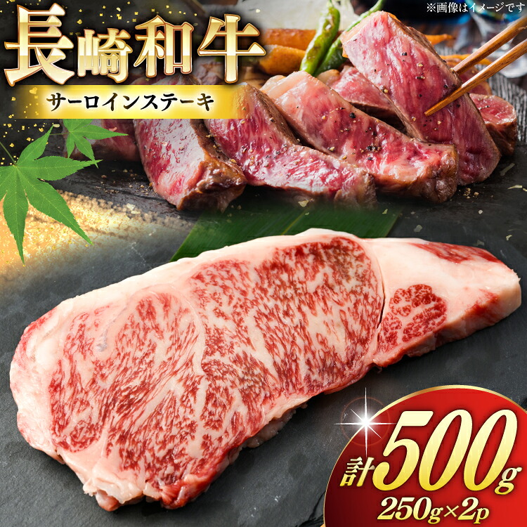 【ふるさと納税】 AK024 長崎和牛 サーロイン ステーキ 250g 2パック 計500g [ 牛肉 肉 和牛 ステーキ ロース サーロインステーキ BBQ バーベキュー 焼肉 アウトドア 長崎県 島原市 ]｜長崎県島原市