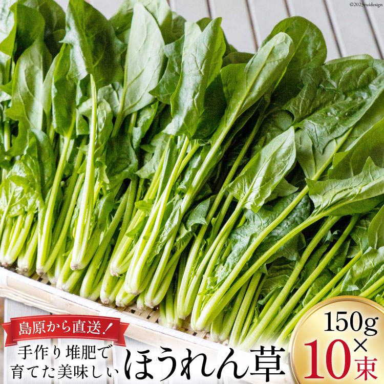 【ふるさと納税】 【BH010】ほうれん草 150g×10束