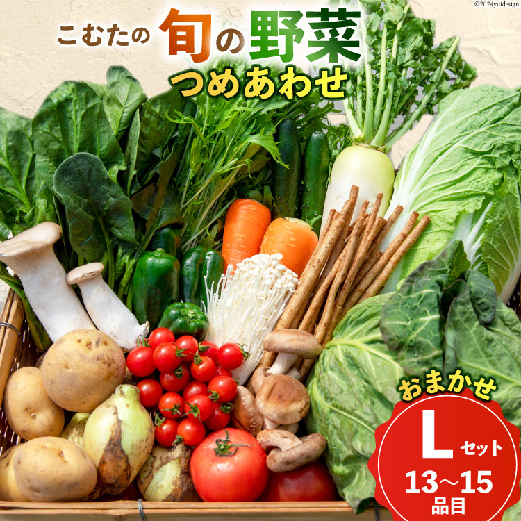 【ふるさと納税】 AI023【10～5月限定出荷】こむたの旬の野菜つめあわせ(13～15品目)おまかせ L セット 【 野菜 やさい 旬 種類 人気 オススメ 新鮮 詰め合わせ 春 こむた 小無田 青果 長崎県 島原市 】