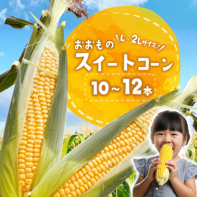 【ふるさと納税】AI378 スイートコーン 10～12本 L～2Lサイズ おおもの [ とうもろこし コーン 野菜 やさい あまい 甘い おおもの 人作 長崎県 島原市 ]