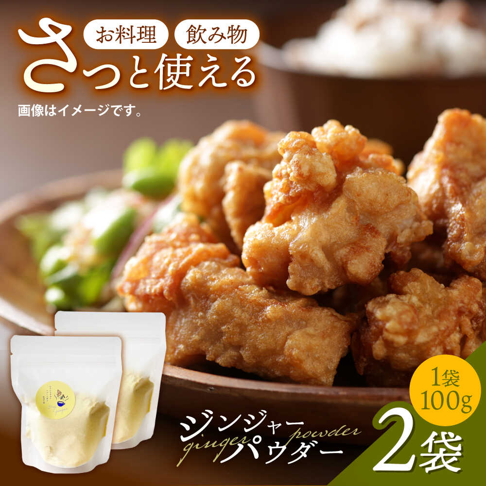 【ふるさと納税】【体の中から温まる！】ほんのり甘い ジンジャーパウダー(100g×2袋) / 生姜 しょうが ジンジャー 温活 / 諫早市 / のんびり山[AHBA005]