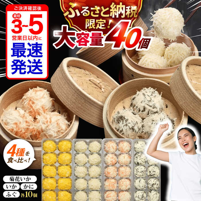 【ふるさと納税】【最速発送】長崎海鮮しゅうまい4種食べくらべセット【業務用】 / しゅうまい 焼売 シュウマイ シューマイ しゅーまい / 諫早市 / 株式会社山香海  [AHBH006] 最短 最速 スピード 発送