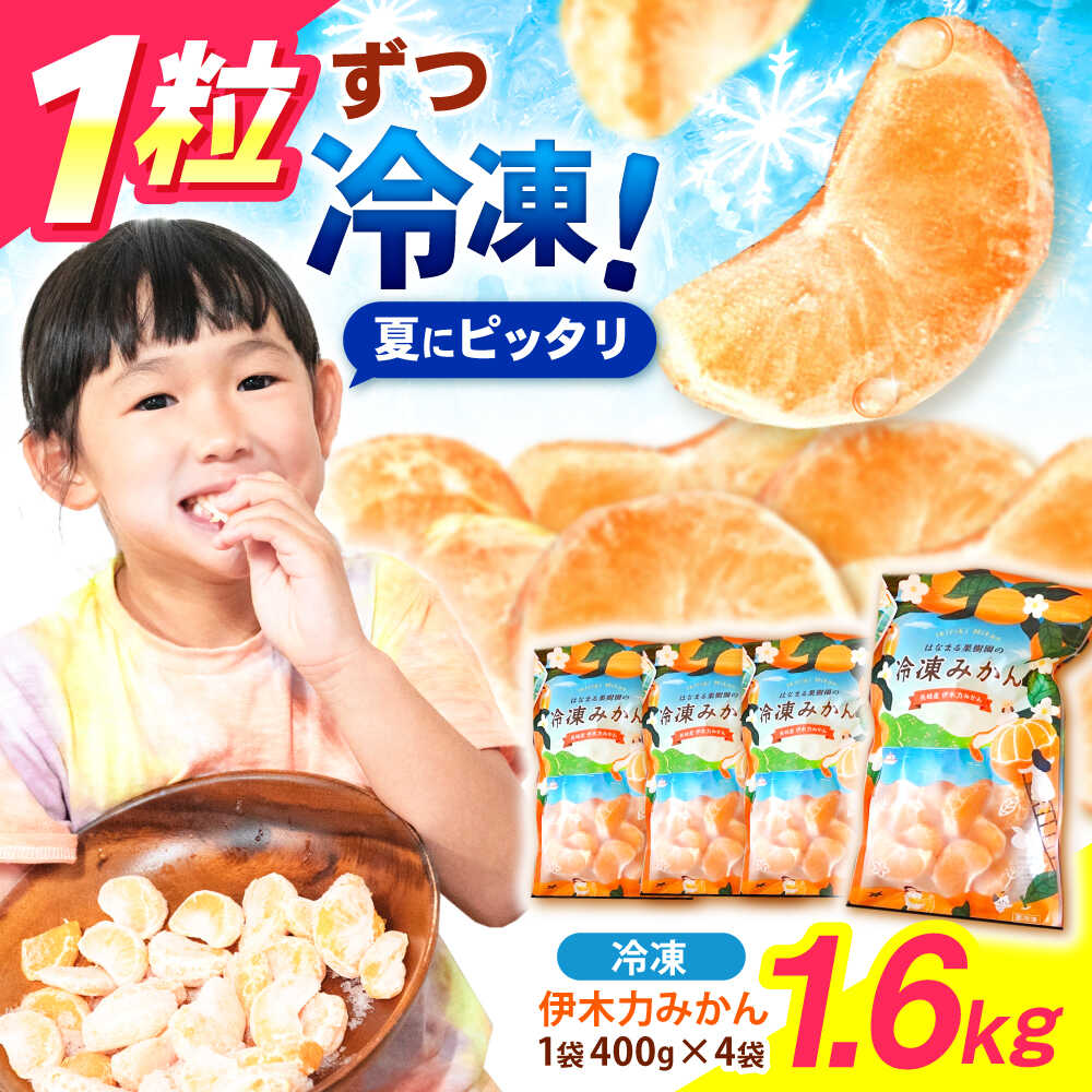 【ふるさと納税】※【2025年11月発送分／先行予約】冷凍 伊木力みかん 400g×4袋 計1.6kg / みかん ミカン 蜜柑 冷凍みかん 冷凍 果物 くだもの フルーツ / 諫早市 / 山野果樹園 [AHCF006]