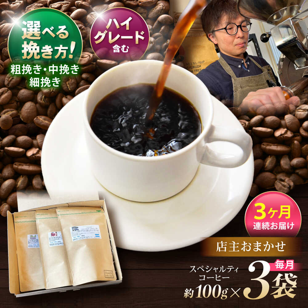 【ふるさと納税】【3回定期便】挽き方が選べます！自家焙煎ハイグレードコーヒーを含むおまかせセット(中挽き) / ハイグレードコーヒー ブレンド コーヒー 豆 中挽き / 諫早市 / R and R coffee labo [AHCJ028]｜長崎県諫早市