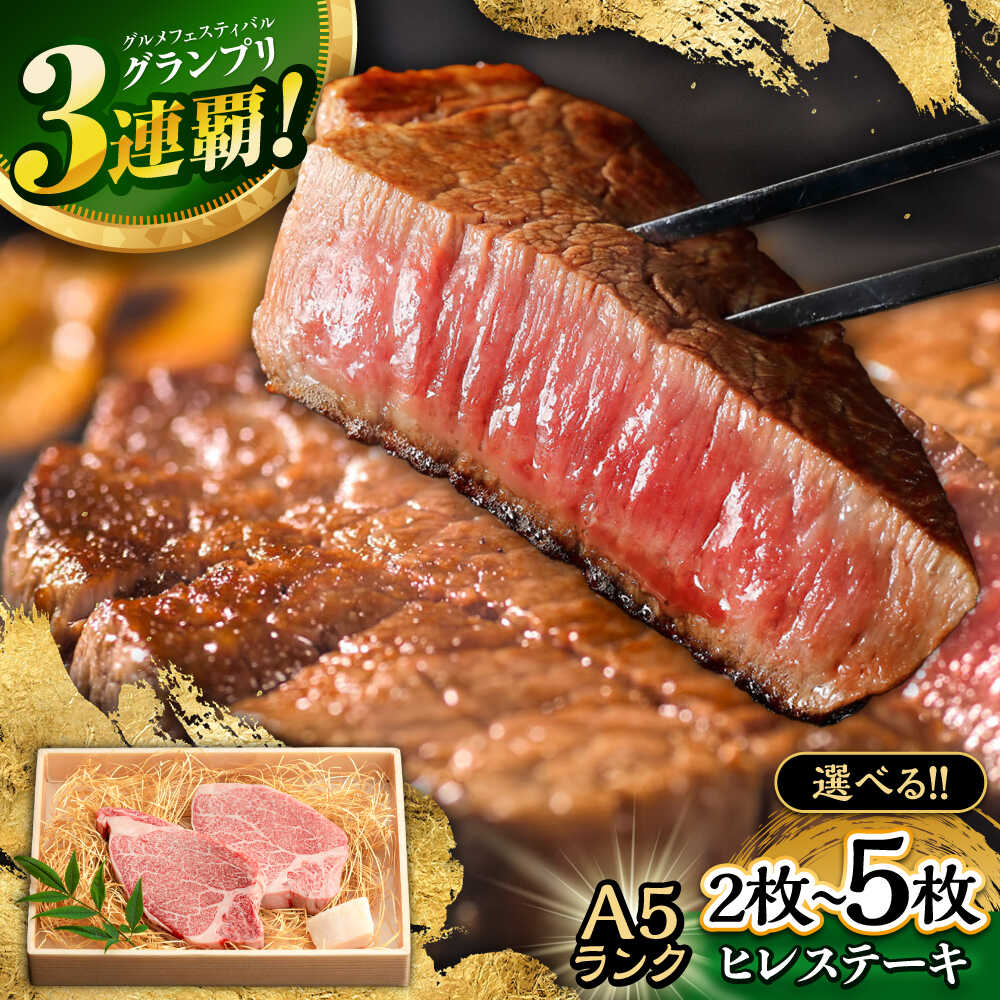 【ふるさと納税】【お中元対応可】〈選べる容量〉希少部位 A5 長崎和牛 ヒレステーキ 300g～750g / ヒレ ヒレステーキ ヒレ肉ステーキ ヒレ肉 長崎和牛 A5 希少部位 / 諫早市 / 野中精肉店 [AHCW004]｜長崎県諫早市