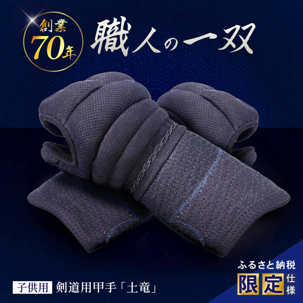 【ふるさと納税】〈限定仕様・名前刺繍〉剣道用甲手「土竜」子供用 / こて コテ 甲手 剣道 防具 けんどう 子供用 ジュニア キッズ / 諫早市 / 株式会社三恵[AHEV002]｜長崎県諫早市