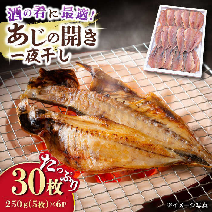 【ふるさと納税】あじの開き 一夜干し 合計30枚 / アジ 鯵 あじ 干物 ひもの 一夜干 / 大村市 / 株式会社ナガスイ[ACYQ020]
