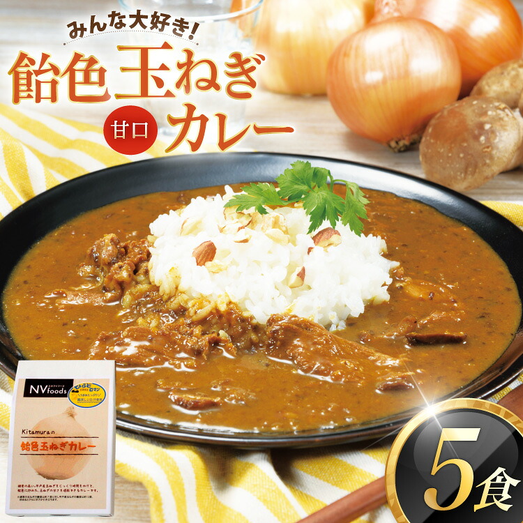【ふるさと納税】カレー セット 玉ねぎカレー 5食 甘口 [カレー工房NVfoods 長崎県 平戸市 hr42bgy400061] レトルトカレー スパイス レトルト 玉ねぎ 簡単 便利 時短｜長崎県平戸市