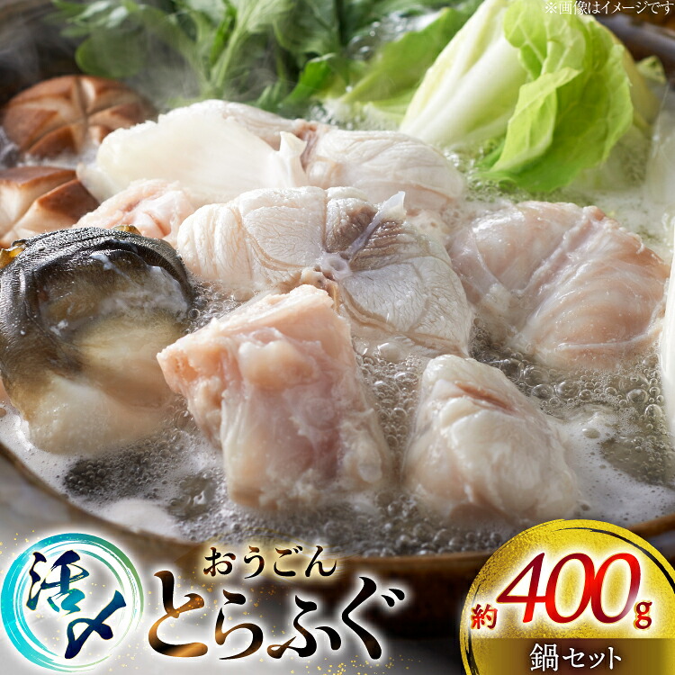 【ふるさと納税】ふぐ 鍋 セット 活〆 おうごんとらふぐ 鍋セット 約400g [松永水産 長崎県 平戸市 hr42bgy400155] とらふぐ フグ 河豚 てっちり ふぐちり ふぐ料理 魚介 さかな 切り身 冷凍 海鮮 ふぐ鍋 唐揚げ ポン酢 16,200円
