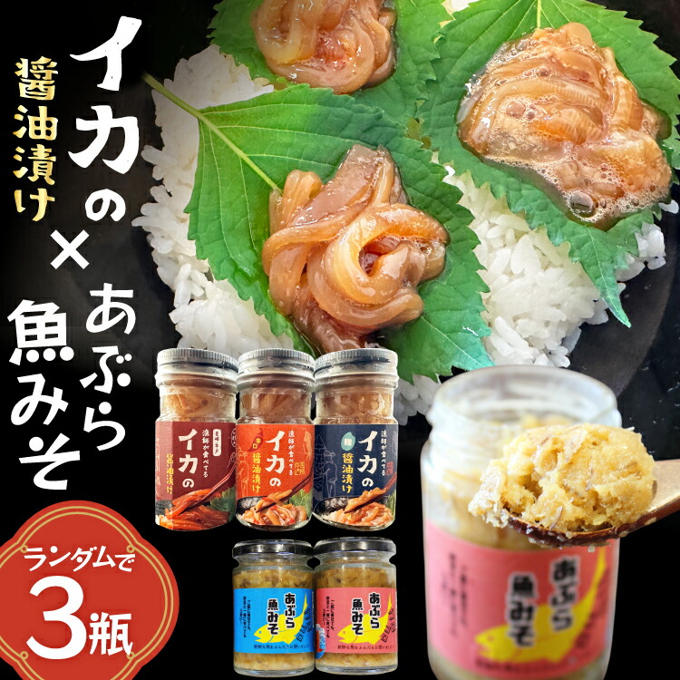 【ふるさと納税】ご飯のお供 あぶらみそ イカ 醤油漬け 3本 ランダムでお届け [康貴丸水産 長崎県 平戸市 hr42bgy400203] お取り寄せ おにぎり おかず 具材 油味噌 魚 さかな 塩辛｜長崎県平戸市