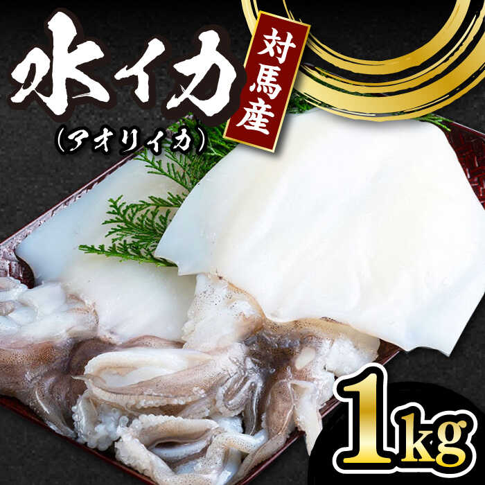 【ふるさと納税】【対馬産】水イカ(アオリイカ)生冷凍1kg [WAB006]｜長崎県対馬市