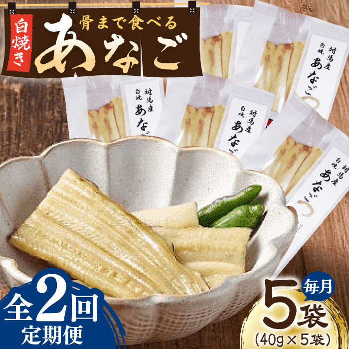 【ふるさと納税】【全2回定期便】骨まで食べる 白焼き あなご （5袋）【うえはら株式会社】穴子 白焼 海鮮 国産 フワフワ 魚介 特産物[WAI117]