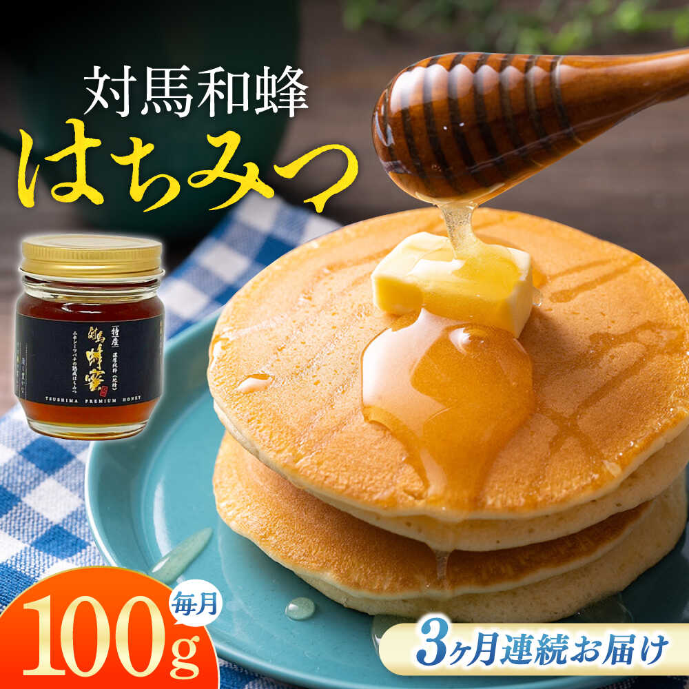 【ふるさと納税】【全3回定期便】 対馬 和蜂 はちみつ 100g×1本 《対馬市》【特定非営利活動法人 對馬次世代協議会（対馬コノソレ）】 蜂蜜 ハチミツ 日本ミツバチ ニホンミツバチ[WAM043]