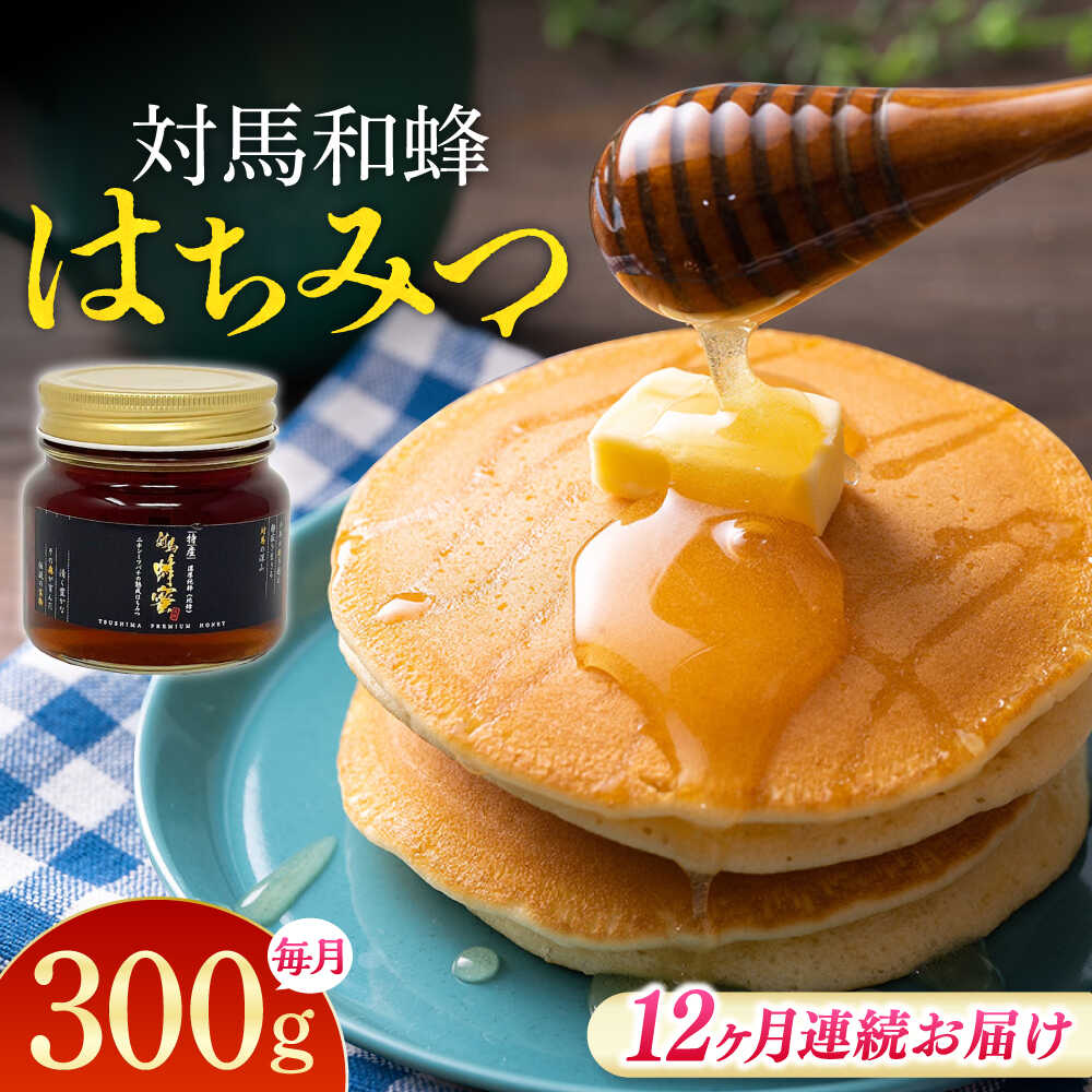 【ふるさと納税】【全12回定期便】 対馬 和蜂 はちみつ 300g×1本 《対馬市》【特定非営利活動法人 對馬次世代協議会（対馬コノソレ）】 蜂蜜 ハチミツ 日本ミツバチ ニホンミツバチ[WAM048]