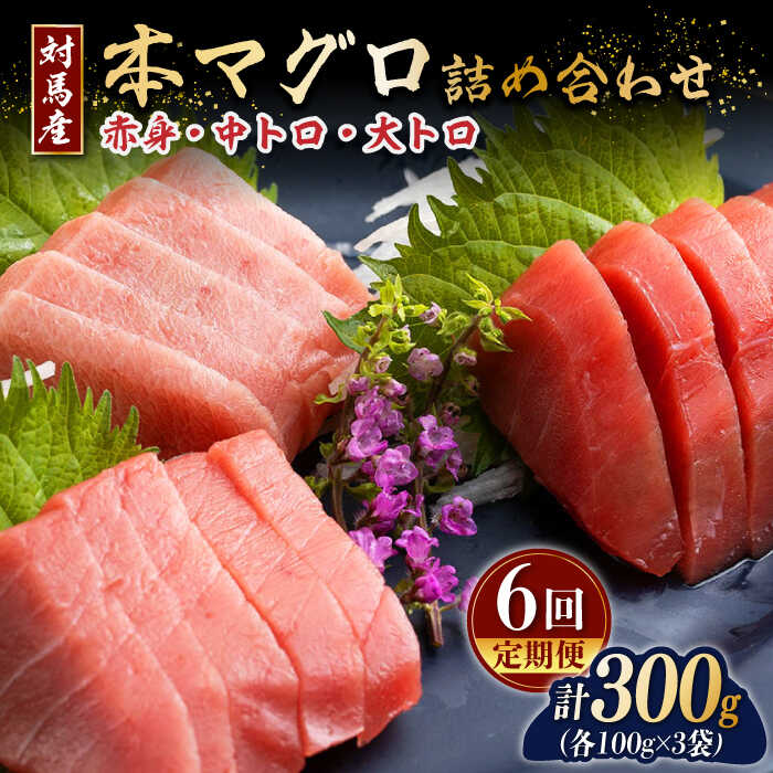【ふるさと納税】【全6回定期便】対馬産 トロ の華の 詰め合わせ 《 対馬市 》【 桐谷商店 】[WAQ013]  対馬 新鮮 マグロ 大トロ 中トロ 赤身 鮪 刺身 定期 本マグロ