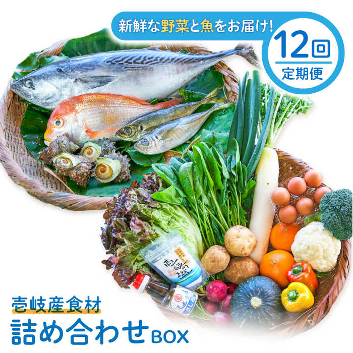 【ふるさと納税】【全12回定期便】壱岐産食材詰め合わせBOX「野菜と魚」[JBF026] 詰め合わせ 野菜 卵 鮮魚 セット 504000 504000円 冷蔵配送