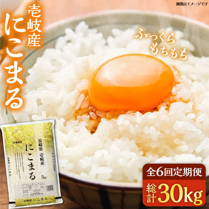 【ふるさと納税】【全6回定期便】壱岐産米 にこまる 5kg 《壱岐市》【壱岐市農業協同組合】 [JBO054] 米 お米 ご飯 ごはん 白米 お弁当 朝食 常温 定期便 90000 90000円｜長崎県壱岐市
