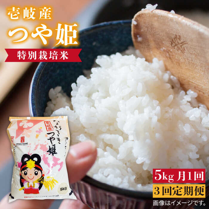 【ふるさと納税】【全3回定期便】壱岐産 つや姫 5kg《壱岐市》【壱岐市農業協同組合】 [JBO056] 米 お米 白米 ご飯 ごはん 5キロ お弁当 朝食 定期便 45000 45000円｜長崎県壱岐市