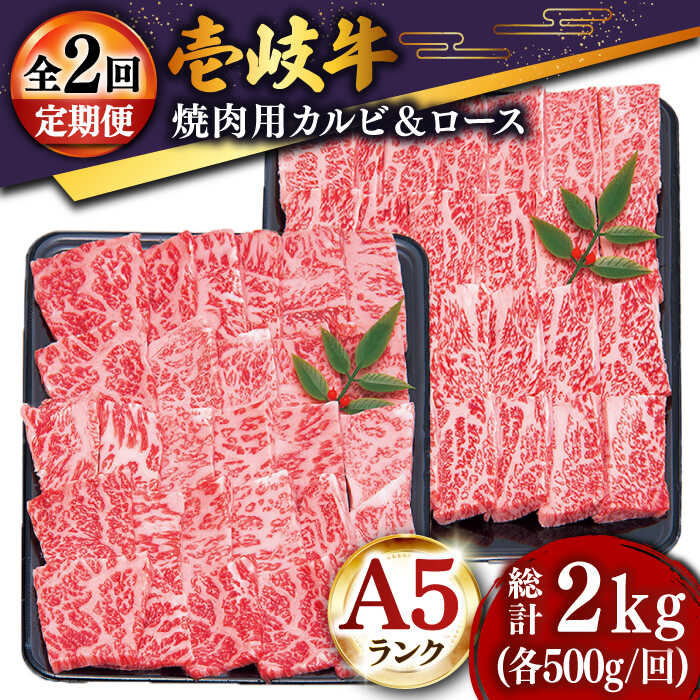 【ふるさと納税】【全2回定期便】＼ぐるナイで紹介／ 壱岐牛焼き肉セット2（ロース 500g・カルビ 500g）[JDD038] 100000 100000円 10万円 ぐるナイ ゴチになります 壱岐牛