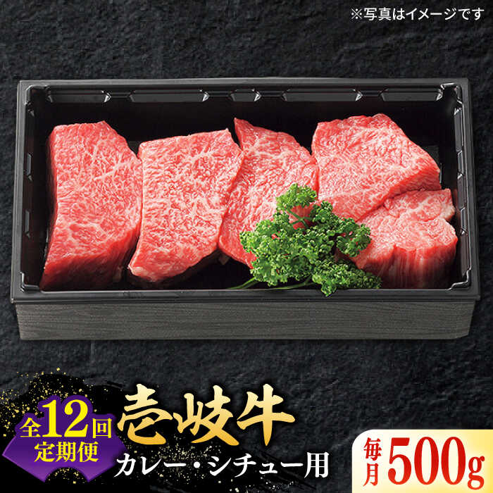 【ふるさと納税】【全12回定期便】＼ぐるナイで紹介／ 特選 壱岐牛 すね肉 500g（カレー・シチュー用）《壱岐市》【太陽商事】[JDL084] 黒毛和牛 A5ランク 肉 牛肉 黒毛和牛 ブランド牛 カレー シチュー 赤身 チマキ 煮込み ブロック 200000 200000円 20万円｜長崎県壱岐市 85,800円