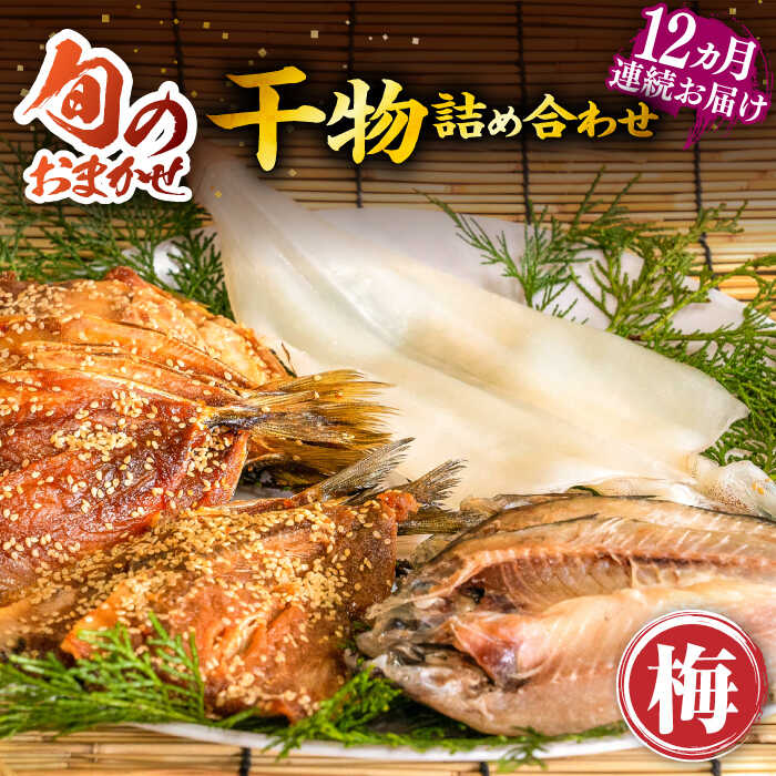 【ふるさと納税】【全12回定期便】旬のおまかせ 干物詰め合わせ 《梅》《壱岐市》【ひものや 塚元】[JDR011] 干物 ひもの あじ アジ いわし イワシ いか イカ 魚介 海鮮 和食 おつまみ 200000 200000円 20万円｜長崎県壱岐市