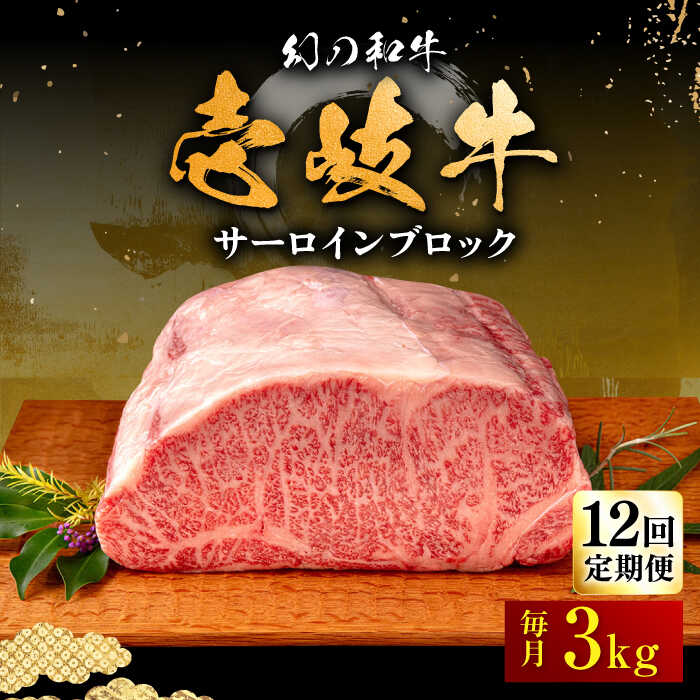 【ふるさと納税】【全12回定期便】壱岐牛 サーロイン ブロック 3kg 《壱岐市》【中津留】[JFS029] 冷凍配送 黒毛和牛 A5ランク サーロイン ステーキ 焼肉 BBQ 牛肉 肉 サーロインステーキ 赤身 焼き肉 ブロック肉 ブロック 定期便 焼肉用 2000000 2000000円 200万円