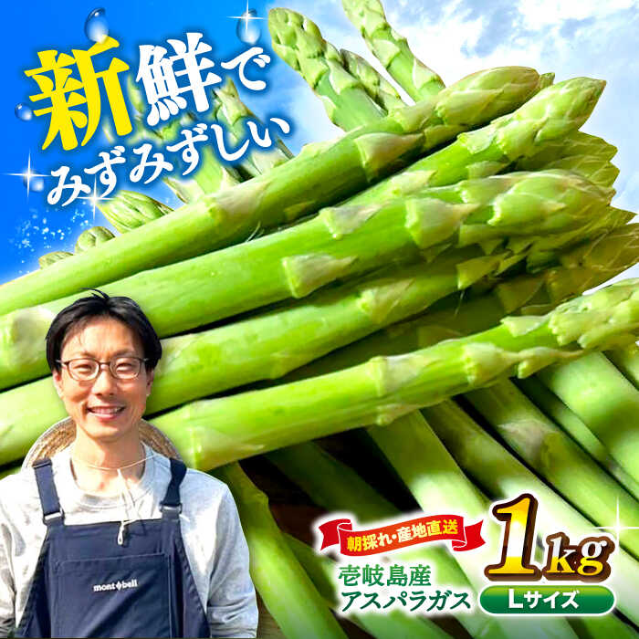 【ふるさと納税】★お中元 配送★【アスパラガス専門農家が作る！】壱岐産アスパラガス1kg(Lサイズ) 《壱岐市》【きたじま農園】国産 冷蔵配送 産地直送 朝採れ 新鮮[JGI003]｜長崎県壱岐市
