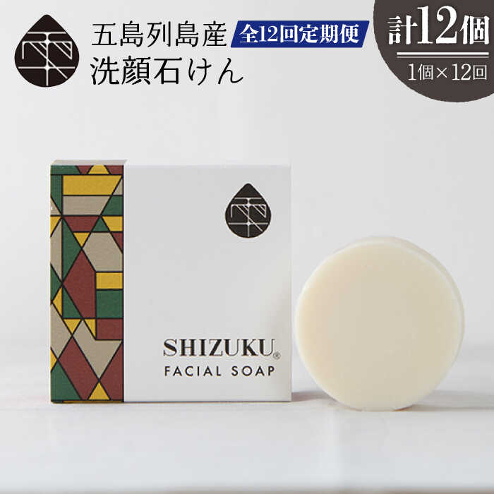 【ふるさと納税】【12回定期便】雫 洗顔石ケン100g 五島市/椿乃[PAM037] フェイスウォッシュ 洗顔料 石ケン 顔 保湿 椿油絵の具 フェイスウォッシュ 洗顔料 石ケン 顔 保湿 洗顔料-洗顔石けん-スキンケア