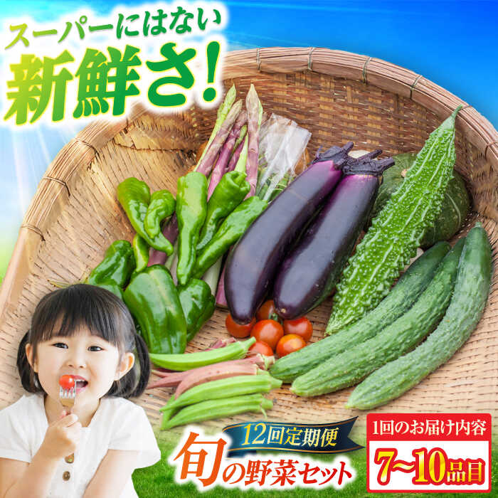 【ふるさと納税】【全12回定期便】旬の野菜セット（7-10品目10kg未満）五島市/やぁしゃ便 [PBG001] 野菜 やさい 詰め合わせ セット