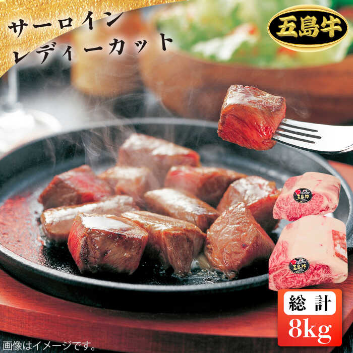 【ふるさと納税】【日時指定必須】五島牛 サーロインレディーカット8kg 五島市/鬼岳牧場[PEK024] 国産牛 牛肉 ブランド牛 セット｜長崎県五島市 243,000円