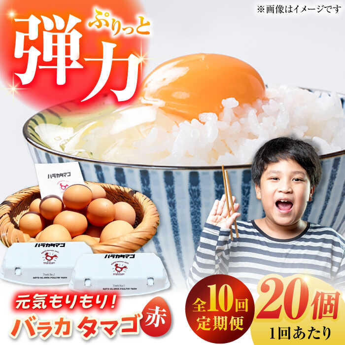 【ふるさと納税】【全10回定期便】【ギフトBOX】バラカタマゴ 20個入 M～Lサイズ 卵 玉子 国産 五島市 / 五島列島大石養鶏場[PFQ056] 玉子 タマゴ 鶏卵 希少 五島列島 バラカタマゴ 卵 玉子 鶏卵｜長崎県五島市