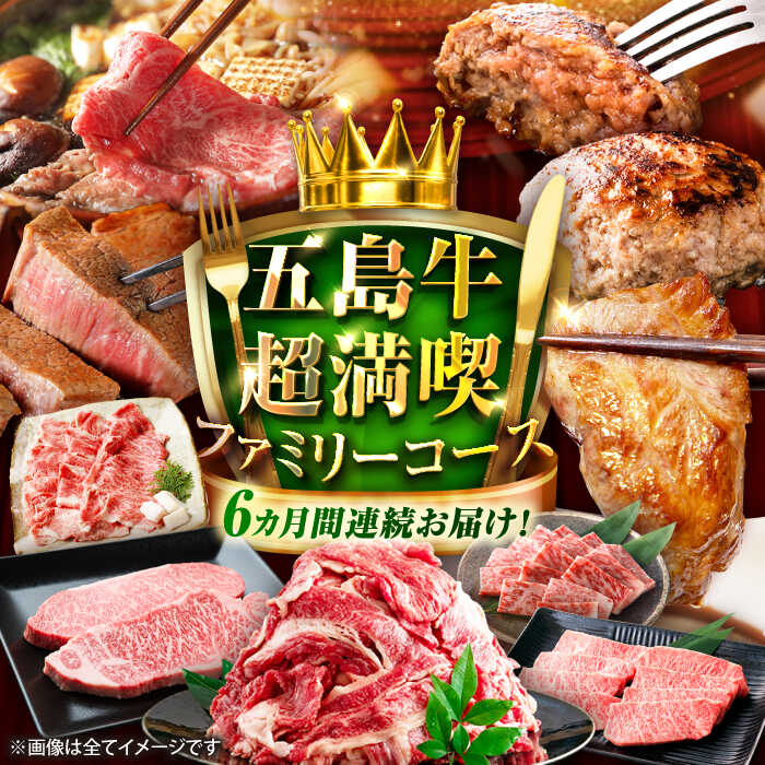 【ふるさと納税】【6回定期便】お届け内容が毎月変わる！大満足！五島牛 ファミリー特撰コース 五島市/五島市ふるさと納税[PZX029]｜長崎県五島市