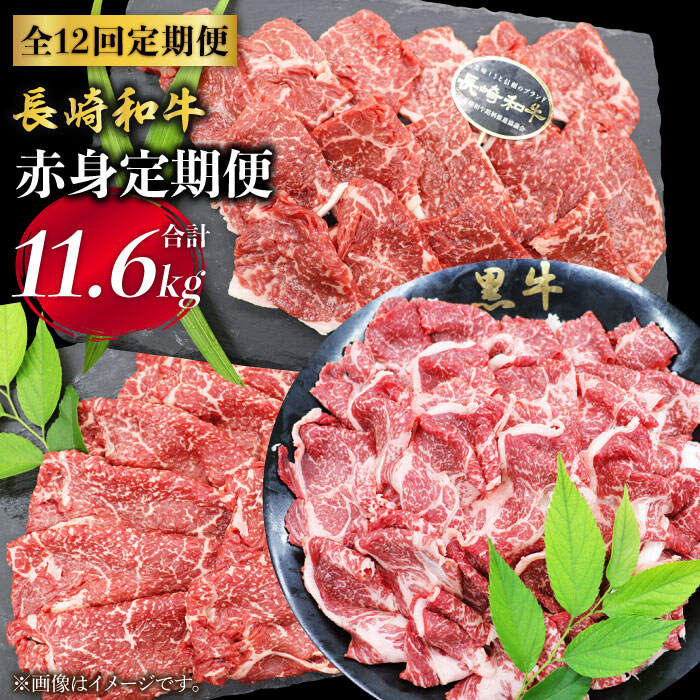 【ふるさと納税】【月一のご褒美に】【12回定期便】長崎和牛 赤身&times;12回定期便＜株式会社黒牛＞ [CBA040]｜長崎県西海市