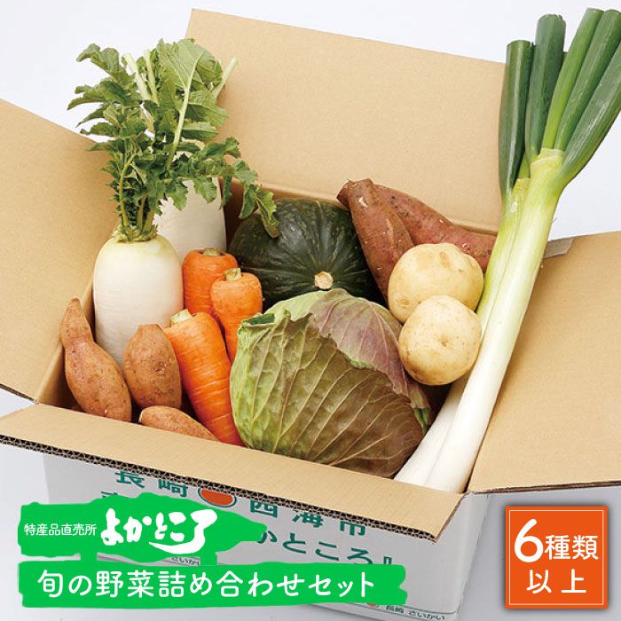【ふるさと納税】旬の野菜の詰め合わせ（6種以上）＜よかところ＞ [CBO002] 野菜 やさい 詰め合わせ セット 九州産 長崎県産 5種以上