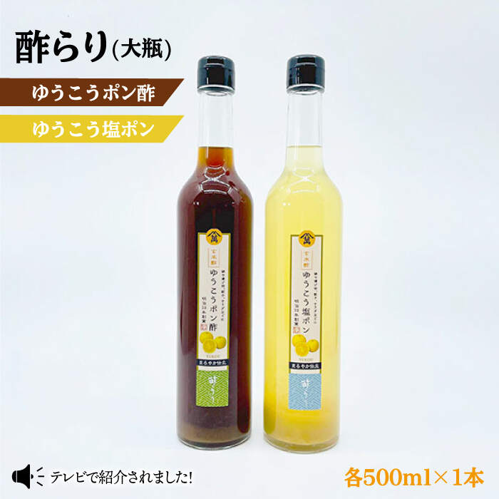 【ふるさと納税】【酢らり】ゆうこうポン酢＆塩ポン 大瓶2本セット＜川添酢造＞ [CDN037] 11,550円