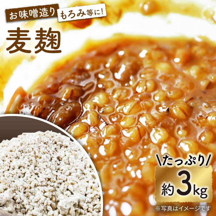 【ふるさと納税】長崎県産大麦使用の乾燥麦麹 約3kg〈川添酢造有限会社〉 [CDN067]