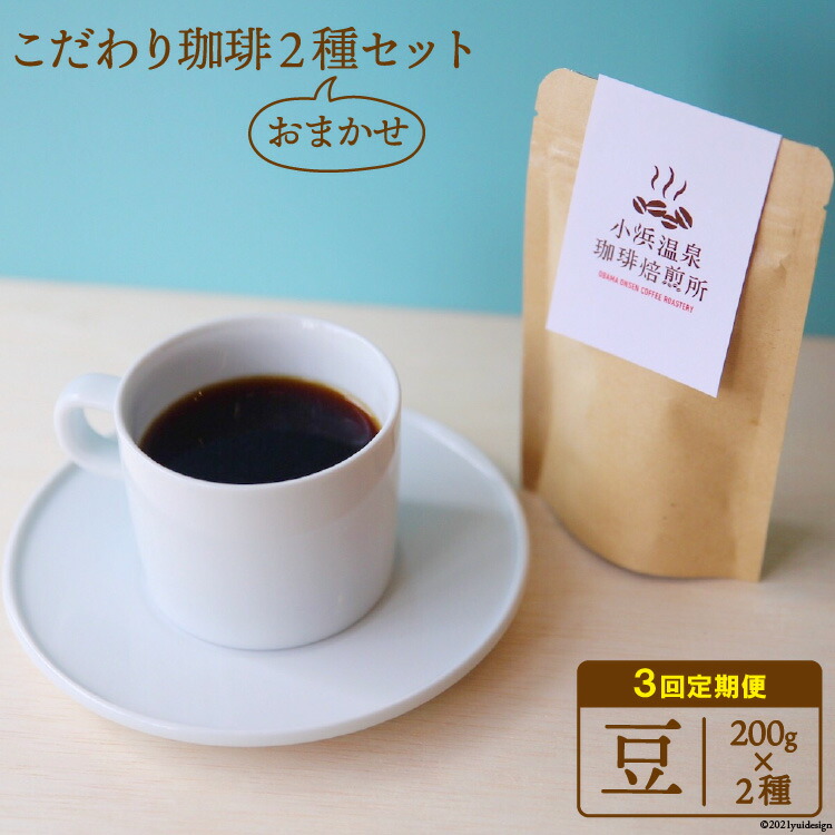 自家焙煎コーヒー 豆 200g×2種 小浜温泉珈琲焙煎所