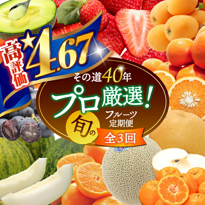 【ふるさと納税】【3回定期便】フルーツ定期便 果物屋が選ぶ旬のフルーツ いちご メロン びわ みかん 梨 柿 など / 果物定期便 フルーツ 定期便 果物 春フルーツ 夏フルーツ 秋フルーツ 冬フルーツ / 南島原市 / 贅沢宝庫 [SDZ024]