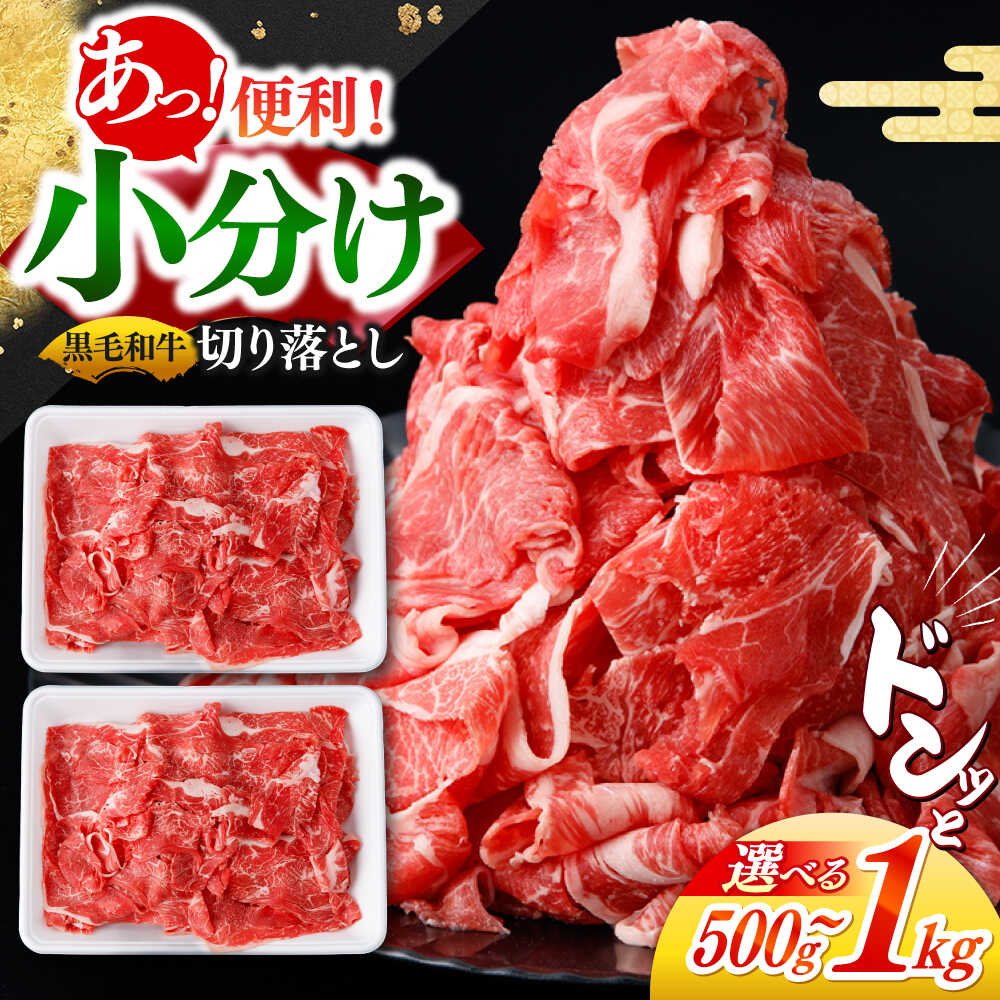 【ふるさと納税】【選べる容量・配送回数】＜限定＞国産 黒毛和牛 熟成肉 切り落とし 500g or 1kg / 小分け 国産牛 お肉 牛肉 定期便 切落し 冷凍 焼肉 すき焼き / 南島原市 / ふるさと企画[SBA094]｜長崎県南島原市