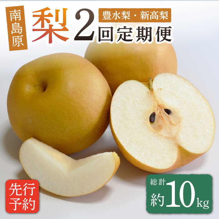 【ふるさと納税】【2025年8月～発送】【2回定期便】南島原市産！梨 食べ比べ / 梨 なし ナシ 果物 フルーツ 豊水梨 新高梨 / 南島原市 / ながいけ [SCH046]