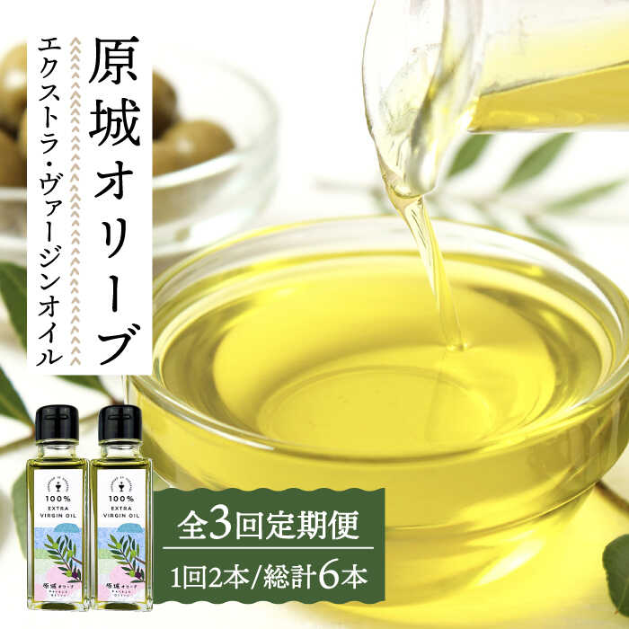 【ふるさと納税】【3回定期便】原城オリーブ エクストラヴァージン オイル 100ml 2本 / 調味料 油 オリーブオイル オリーブ / 南島原市 / ミナサポ [SCW050]｜長崎県南島原市