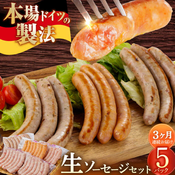【ふるさと納税】【毎月35本×3回定期便】 生ソーセージ 詰め合せ セット 7本入り×5袋 / 長与町/雪の浦手造りハム [EAM041] 国産 ソーセージ ウインナー 小分け パック 冷凍 肉 詰合せ 詰め合わせ セット BBQ 定期便