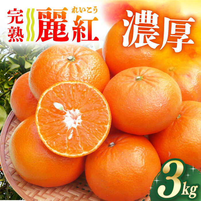 【ふるさと納税】【ご家庭用】 麗紅（れいこう）3kg ー2026年2月中旬より発送ー 長与町/果豊園  [ECL001] みかん ミカン 柑橘 フルーツ 果物 完熟 希少 季節限定 家庭用 先行予約 長崎県産 長与町