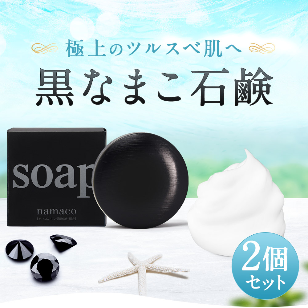 なまこ成分配合 黒なまこ石鹸 2個セット セット せっけん なまこ石鹸 ソープ 送料無料 なまこ石けん