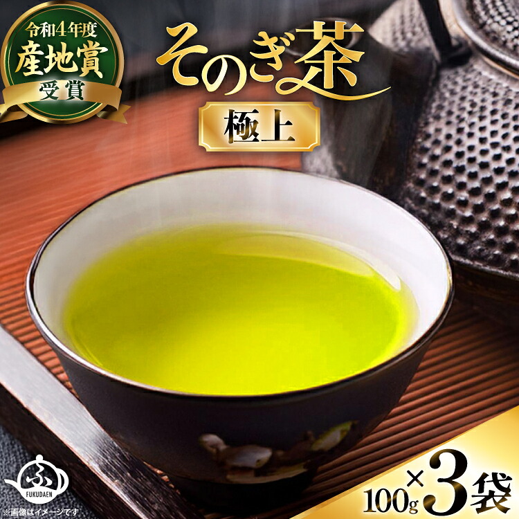 【ふるさと納税】 お茶 そのぎ茶 【TVで紹介！】そのぎ茶 (極上) 100g 3袋入 [ふくだ園 長崎県 東彼杵町 hs42bag770001] 茶 ちゃ お茶 おちゃ 緑茶 りょくちゃ 日本茶 茶葉